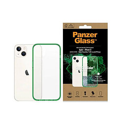 panzerglass coque transparent iphone 13 6.1" antibacterial military grade lime 0334 