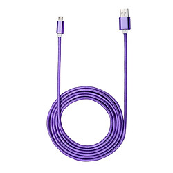 Avis Wewoo Câble Violet pour iPhone X / 8 et ampère 8 Plus / 7 & 7 Plus / 6 & 6s & 6 Plus & 6s Plus / iPad Tête en métal de 2m de style tissé 84 noyaux Lightning 8 broches à l'USB 2.0 Données / de chargeur,