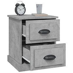 Acheter vidaXL Table de chevet gris béton 39x39x47,5 cm bois d'ingénierie