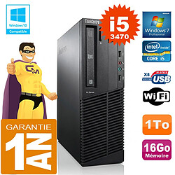 PC Lenovo M92p SFF Core I5-3470 Ram 16Go Disque 1 To Graveur DVD Wifi W7 - Occasion