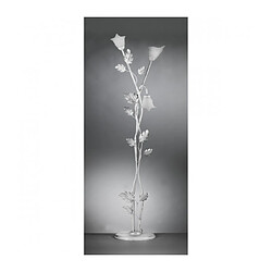 Lumière Lampadaire MARILENA 3 Light Métal,Verre Argent,Blanc