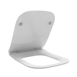 Kiamami Valentina HOUSSE DE SIÈGE DE TOILETTE CARRÉE SLIM EN THERMOPLASTIQUE RENFORCÉ BLANC