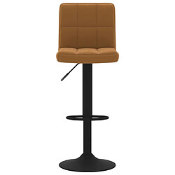 Avis vidaXL Tabourets de bar lot de 2 marron velours