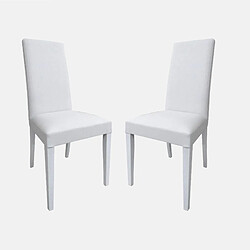 Alter Ensemble de 2 chaises en bois classiques, pour salle à manger, cuisine ou salon, Made in Italy, cm 46x55h99, Couleur Blanc