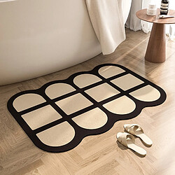 LUUCOZK Tapis de bain antidérapants absorbants à séchage rapide pour salle de bain - Motif 1-50x80cm