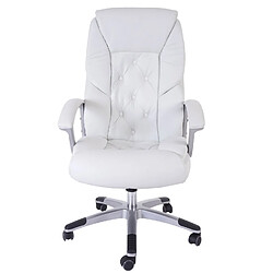 Acheter Mendler Fauteuil de bureau pro L42 XXL, charge 150kg, similicuir ~ blanc