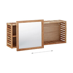 Acheter Helloshop26 Etagère murale avec miroir coulissant salle de bain armoire design 80 x 30 xm 3213108