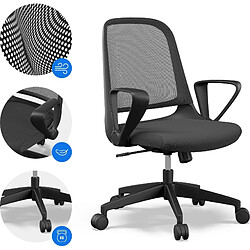 Sense7 Sopty chaise de bureau ergonomique, fauteuil de bureau avec fonction bascule, Office Chair réglable en hauteur, noir