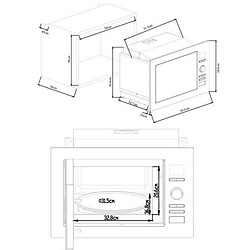 Micro-ondes pose libre CONTINENTAL EDISON, CEMO25GINE