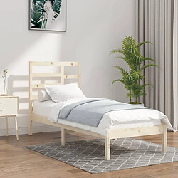 vidaXL Cadre de lit sans matelas bois massif 90x190 cm