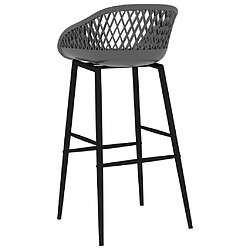 Acheter vidaXL Chaises de bar lot de 4 gris