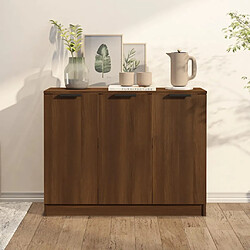 vidaXL Buffet Chêne marron 90,5x30x70 cm Bois d'ingénierie