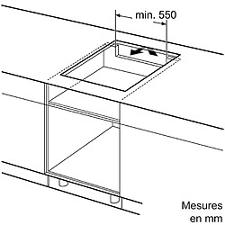 Table de cuisson à induction 60cm 4 foyers 6900w noir - ed651fsb5e - SIEMENS pas cher