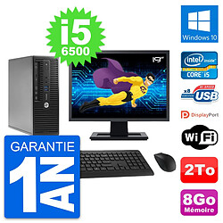 PC HP ProDesk 400 G3 SFF Ecran 19" i5-6500 RAM 8Go Disque 2To Windows 10 Wifi · Occasion 