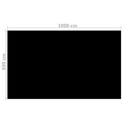 Acheter vidaXL Couverture de piscine rectangulaire 1000x600 cm PE Noir