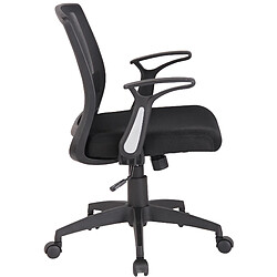 Avis Decoshop26 Chaise fauteuil de bureau sur roulettes avec assise et dossier en maille tissu respirant noir BUR10561