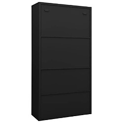 Avis vidaXL Armoire de bureau Noir 90x40x180 cm Acier