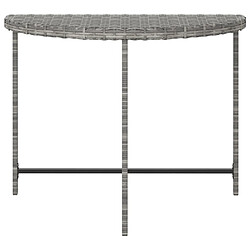 Avis vidaXL Table de jardin Gris 100x50x75 cm Résine tressée