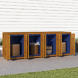 vidaXL Boîte de rangement de jardin 280x87x104 cm bois massif d'acacia 