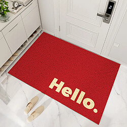 LUUCOZK Tapis de porte avant antidérapant pour entrée intérieure – Rouge-60x90cm