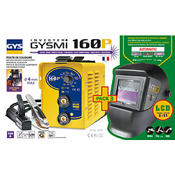 Poste à souder à l'arc GYS GYSMI 160P + Masque à souder LCD TECHNO 11 030435