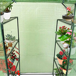 Helloshop26 Serre de jardin housse en pvc anti-uv résistant aux intempéries serre à potager tente pour plantes 4 étagères 143 x 73 x 195 cm 20_0004948