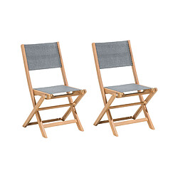 Beliani Lot de 2 chaises Bois Bois clair CESANA