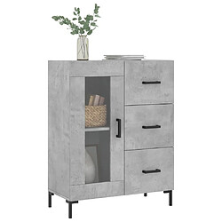 Avis Maison Chic Buffet,Meuble de Rangement,commode pour salon,Cuisine gris béton 69,5x34x90 cm bois d'ingénierie -MN46116