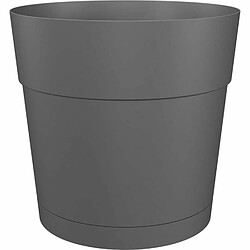 Artevasi Pot à fleurs et plantes rond plastique - Réservoir d'eau - Ø 30 cm - Anthracite