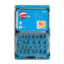 Coffret de 30 mèches de défonceuse Leman DEF42830 