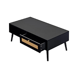 Bestmobilier Goto - table basse - noir - 110 cm pas cher