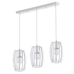 Acheter Stoex Suspensions Luminaires Industriel 3 Cage forme Olive , Lustre Abat-jour en Style Nordique E27 Blanc pour Décor Restaurant Salle Chambre