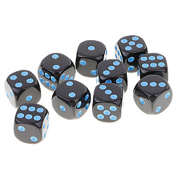 Acheter 10 pièces d6 dés set for dungeons and dragons rpg jeu de plateau bleu noir