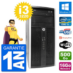 PC Tour HP Pro 6300 CMT Intel i3-3220 RAM 16Go Disque Dur 500Go Windows 10 Wifi - Occasion