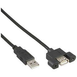 Câble adaptateur USB 2.0 InLine® Un mâle à une femelle pour un support de fente de 0,6 m