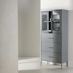 Venture Home Buffet haut 2 portes et 3 tiroirs La Paz gris clair.