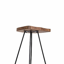 BOIS & CHIFFONS Tabouret de bar acacia et métal | Offre M&M Tila