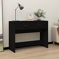 vidaXL Table console Noir 100x39x75 cm Bois d'ingénierie