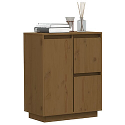 Avis vidaXL Buffet Marron miel 60x34x75 cm Bois massif de pin