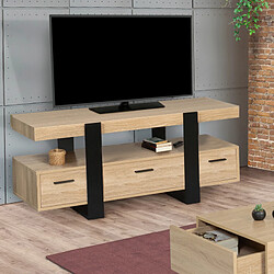 Idmarket Meuble TV 116 cm PHOENIX avec tiroirs bois et