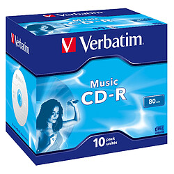 CD-R Verbatim Music CD-R 700 MB Noir (10 Unités)