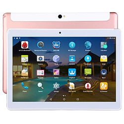 Wewoo Tablette Tactile or rose 3G, Appel, 10 pouces, 2 Go + 32 Go, Android 5.1 MTK6592 Octa Core 1.3GHz, double SIM, GPS de / OTG, avec étui en cuir