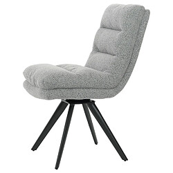 Acheter Mendler Chaise de salle à manger HWC-G66, chaise de cuisine pivotante Auto-Position Tissu/Textile Bouclé certifié MVG ~ gris clair