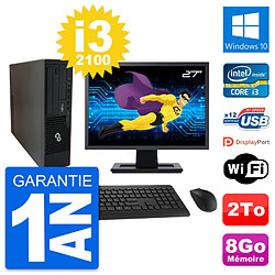 PC Fujitsu E910 DT Ecran 27" Intel i3-2100 RAM 8Go Disque 2To Windows 10 Wifi - Occasion