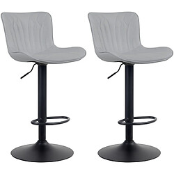 Non Lot de 2 tabourets de bar Linus simili cuir 