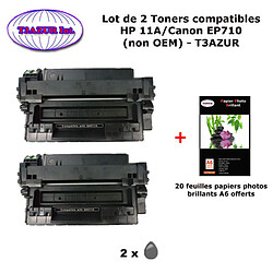 2 Toners génériques Canon EP710 pour imprimante Canon i-Sensys LBP3460, LBP3460, EP-710 + 20f papiers photos A6 -T3AZUR 