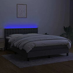 Acheter Sommier à lattes,Cadre à lattes de lit et matelas et LED pour Adulte Gris foncé 140x190 cm -MN86108