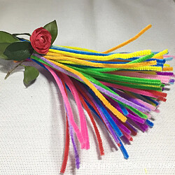 100 pièces chenille stems nettoyeurs de tuyaux enfants jouets artisanaux twist tige noir Handcraft Pipe Cleaner