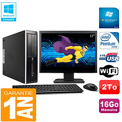 PC HP Compaq Pro 6300 SFF G630 RAM 16Go 2To Graveur DVD Wifi W7 Ecran 17" · Occasion 