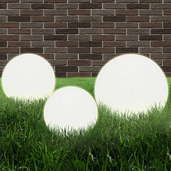 vidaXL 6 pcs Jeu de lampe boule à LED PMMA sphérique 20/30/40 cm